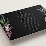 "Bold Bouquet" - Foil-Pressed Menus in Midnight by Susan Moyal - Detail