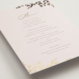 "Classique" - Foil-Pressed Menus in Spun Sugar by Jessica Williams - Detail