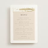 "Modern Serene" - Foil-Pressed Menus in Blush by Hannah Williams - Front