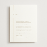 "London" - Foil-Pressed Menus in Brass by Kelly Schmidt - Front