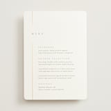 "London" - Foil-Pressed Menus in Brass by Kelly Schmidt - Front
