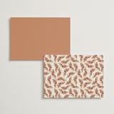 "Delicate" - Foil-Pressed Menus in Terracotta by Susan Moyal - Back of Card Options