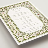 "Inlay Frame" - Foil-Pressed Menus in Avocado by Katharine Watson - Detail