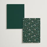 "Illuminated Storybook" - Foil-Pressed Menus in Evergreen by Alethea and Ruth - Back of Card Options