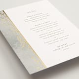 "Effervescent" - Foil-Pressed Menus in Dove by Meggy Masters - Detail
