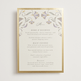 "Deco Nouveau" - Foil-Pressed Menus in Vanilla by Lori Wemple - Front