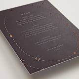 "North" - Foil-Pressed Menus in Twilight by Baumbirdy - Detail