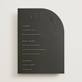 "The Arc" - Foil-Pressed Menus in Truffle by Vera Lim - Front