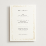 "Flicker" - Foil-Pressed Menus in Sparkle by Pixel and Hank - Front