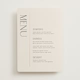 "Modern Corner" - Foil-Pressed Menus in Linen by Kelly Schmidt - Front