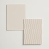 "Modern Corner" - Foil-Pressed Menus in Linen by Kelly Schmidt - Back of Card Options