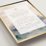 "Mountain" - Foil-Pressed Menus in Latte by Lori Wemple - Detail