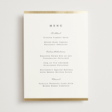 "Defined" - Foil-Pressed Menus in Snow by mo kelley - Front