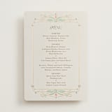 "Ornate Elegance" - Foil-Pressed Menus in Ivory by Maria Hilas-Louie - Front