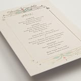 "Ornate Elegance" - Foil-Pressed Menus in Ivory by Maria Hilas-Louie - Detail