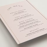 "Deco Band" - Foil-Pressed Menus in Blush by Kindred Fields - Detail