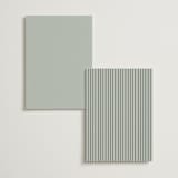 "Gilded Script" - Foil-Pressed Menus in Sage by Angela Thompson - Back of Card Options
