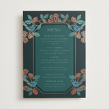 "Wedding birds" - Foil-Pressed Menus in Onyx by Ana de Sousa - Front