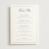 "Traditionalist" - Foil-Pressed Menus in Snow by Sarah Brown - Front