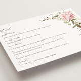 "Timeless Blooms" - Foil-Pressed Menus in Peony by Susan Moyal - Detail