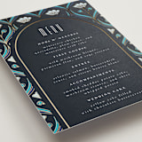 "Deco pattern" - Foil-Pressed Menus in Cote d'azur by Ana de Sousa - Detail