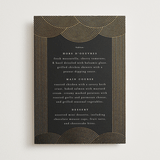 "ionic" - Foil-Pressed Menus in Onyx by Lori Wemple - Front