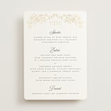 "Rococo" - Foil-Pressed Menus in Pearl by Jenna Holcomb - Front