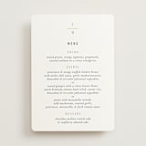 "Minimal Monogram" - Foil-Pressed Menus in Granite by Jackie Mangiolino - Front