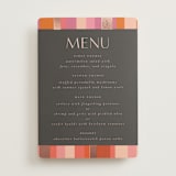 "Patchwork Border" - Foil-Pressed Menus in Fruit Punch by Morgan Kendall - Front
