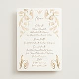 "Bella Bellissima" - Foil-Pressed Menus in Blush by Ani Somi - Front