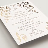 "Bella Bellissima" - Foil-Pressed Menus in Blush by Ani Somi - Detail