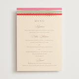 "Mandapam" - Foil-Pressed Menus in Carnation by Creo Study - Front