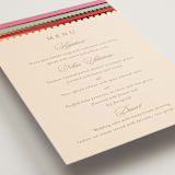 "Mandapam" - Foil-Pressed Menus in Carnation by Creo Study - Detail