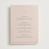 "Champagne" - Foil-Pressed Menus in Rose by Ani Somi - Front