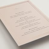 "Champagne" - Foil-Pressed Menus in Rose by Ani Somi - Detail