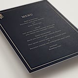 "Botanical Tapestry" - Foil-Pressed Menus in Navy by Jess Rosa Beck - Detail