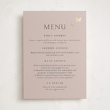 "dancing in the garden" - Foil-Pressed Menus in Blush Meadow by Grae - Front
