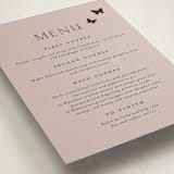 "dancing in the garden" - Foil-Pressed Menus in Blush Meadow by Grae - Detail