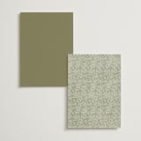 "Vine Wrap" - Foil-Pressed Menus in Fern by Jen Owens - Back of Card Options