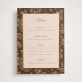"Blooming path" - Foil-Pressed Menus in Chocolate by Paola Benenati - Front
