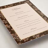 "Blooming path" - Foil-Pressed Menus in Chocolate by Paola Benenati - Detail