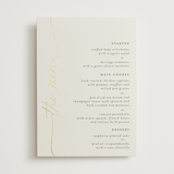 "silk" - Foil-Pressed Menus in Linen by Pippa Shaw - Front
