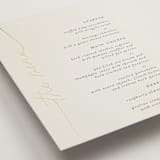 "silk" - Foil-Pressed Menus in Linen by Pippa Shaw - Detail