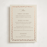 "Shining Florals" - Foil-Pressed Menus in Almond by frau brandt - Front