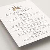 "Gilded Forest" - Foil-Pressed Menus in Snow by Stacy Maalouf - Detail