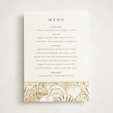 "By the Seashore" - Foil-Pressed Menus in Pearl by Maria Alou - Front