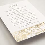 "By the Seashore" - Foil-Pressed Menus in Pearl by Maria Alou - Detail