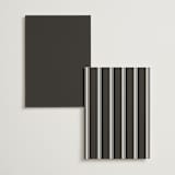 "Side Stripe" - Foil-Pressed Menus in Pearl by Nicole Walsh - Back of Card Options