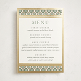 "Kareem" - Foil-Pressed Menus in Evergreen by Oma N. Ramkhelawan - Front