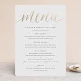 "A Sparkly Love" - Foil-Pressed Menus in Gold by Erin Deegan - Front